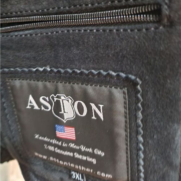 Aston Miles Shearling Men's Coat - Picture 3 of 15